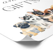 Puppy Dog Baby shower Kaarten en geschenken Teken Poster (Hoek)