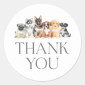 Puppy Dog Baby shower Ronde Sticker (Voorkant)