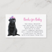 Puppy Dog Baby shower Roze Girl Book Request Informatiekaartje (Voorkant)