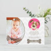 Puppy Dog Bedankt voor je kaart Foto Paw-Ty Paw St (Staand voorkant)