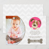 Puppy Dog Bedankt voor je kaart Foto Paw-Ty Paw St (Voorkant / Achterkant)