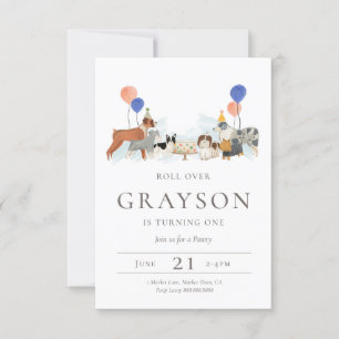 Puppy Dog Birthday Invitation Kinderen Kaart