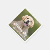 Puppy Dog Birthday Party Custom Pet Foto Servet (Hoek)