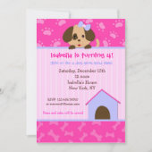 Puppy Dog Birthday Party Invitations Kaart (Voorkant)