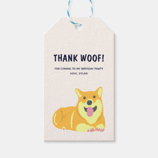 Puppy Dog Birthday Pawty Dank je Label geven Cadeaulabel