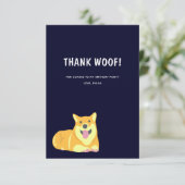 Puppy Dog Birthday Pawty Dank je wel Bedankkaart (Staand voorkant)