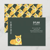 Puppy Dog Birthday Pawty Party Invitation Kaart (Voorkant / Achterkant)