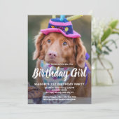 Puppy Dog Birthday Persoonlijke foto Pet Kaart (Staand voorkant)