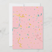 Puppy Dog Birthday roze uitnodiging, bewerkbaar Kaart (Achterkant)