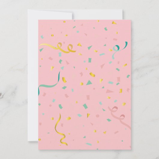 Puppy Dog Birthday roze uitnodiging, bewerkbaar Kaart (Achterkant)