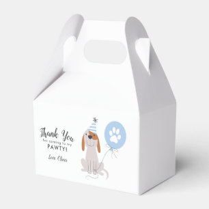 Puppy Dog Blue Bedankt voor de verjaardag Bedankdoosjes