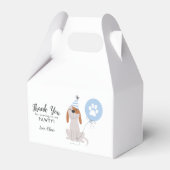 Puppy Dog Blue Dank je Verjaardagsfeestje Bedankdoosjes (Voorkant Zijde)