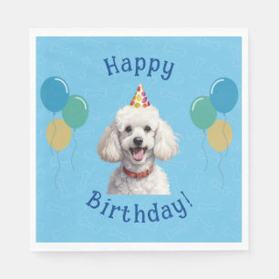 Puppy Dog Blue Verjaardag Paw-ty Servet