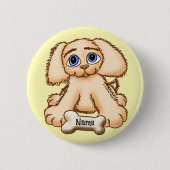Puppy Dog Bone Ronde Button 5,7 Cm (Voorkant)