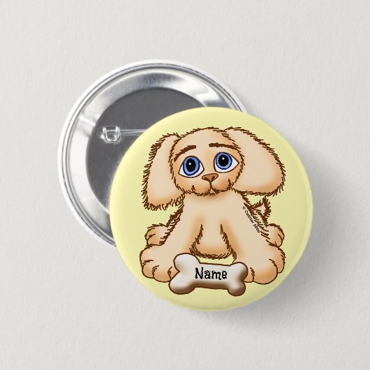 Puppy Dog Bone Ronde Button 5,7 Cm (Voorkant /achterkant)