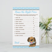 Puppy Dog Boy Baby shower Price Right Game (Staand voorkant)