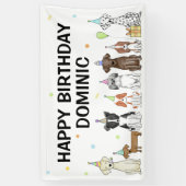Puppy Dog Boy Birthday Party Banner (Verticaal)
