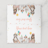 Puppy Dog Boy Verjaardag Voedsel Plaats Kaart Walv Plaatskaartje (Buitenkant ongevouwen)