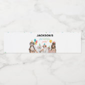 Puppy Dog Boy Verjaardag Waterfles Label Etiket (Enkel label)