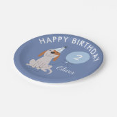 Puppy Dog Boys Birthday Party Papieren Bordje (Gekanteld)