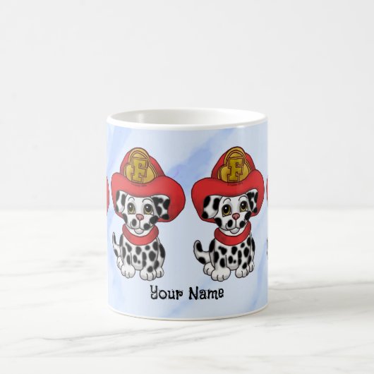 Puppy Dog Brandweerman aangepaste brandweerlieden  Koffiemok (Center)