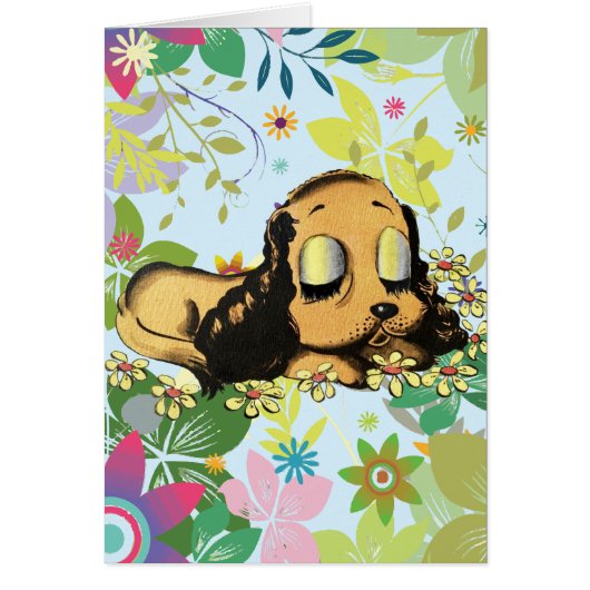 Puppy Dog Cartoon Animal Art (Voorkant)