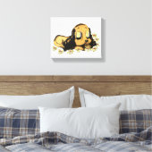 Puppy Dog Cartoon Animal Art Canvas Afdruk (Insitu (Slaapkamer))