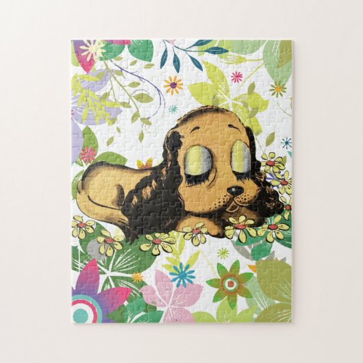 Puppy Dog Cartoon Animal Art Ji Legpuzzel (Verticaal)