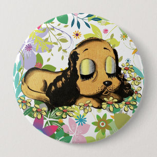 Puppy Dog Cartoon Animal Art Ronde Button 4,0 Cm