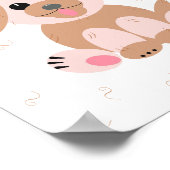 Puppy Dog Cartoon Pastel Aangepast Neutraal Poster (Hoek)