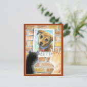 Puppy dog, cats, Gezocht poster postkaart (Staand voorkant)