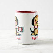 Puppy Dog Christmas Mok Happy Paw-holidays! (Midden)