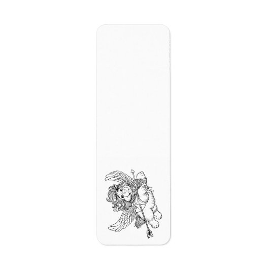 Puppy Dog Cupid Engel Etiket (Voorkant)