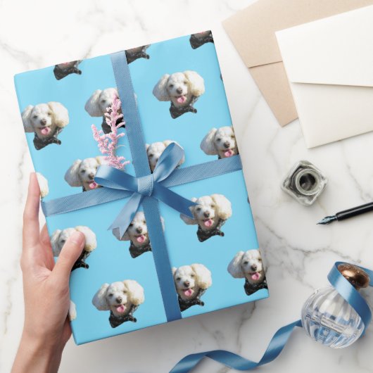 Puppy Dog Custom Foto Patroon Cadeaupapier (Geschenken)