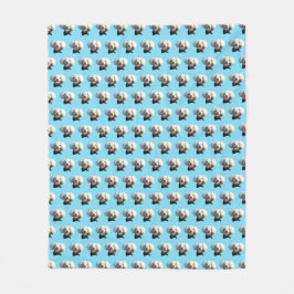 Puppy Dog Custom Foto Patroon Fleece Deken
