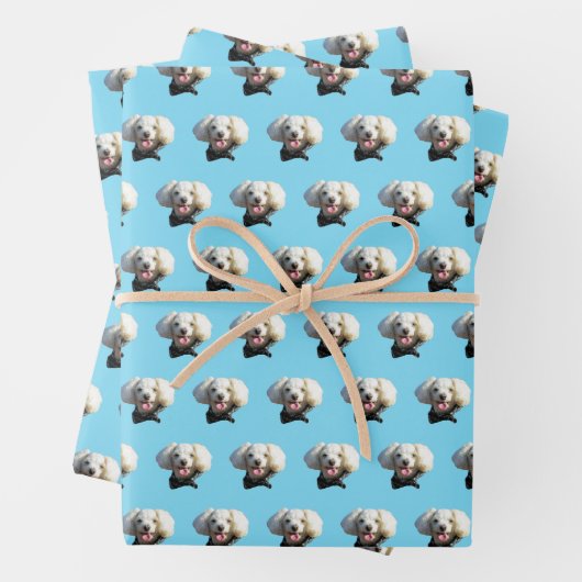 Puppy Dog Custom Foto Patroon Inpakpapier Vel (In situ)