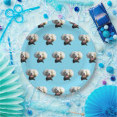 Puppy Dog Custom Foto Patroon Papieren Bordje (Feest)