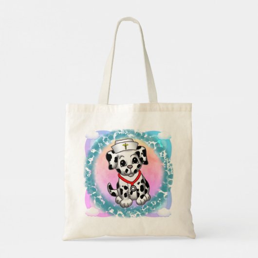 Puppy Dog Custom Nurse Canvas tas (Achterkant)
