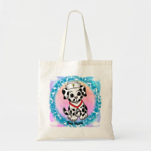 Puppy Dog Custom Nurse Canvas tas (Voorkant)