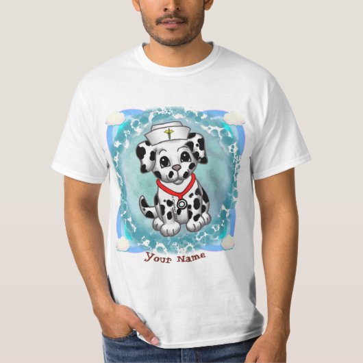 Puppy Dog Custom Nurse T-Shirt (Voorkant)
