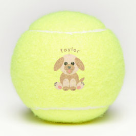 Puppy Dog Cute Cartoon Pastel Neutraal Aangepast Tennisballen