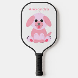 Puppy Dog Cute Cartoon persoonlijke Blush Pink Pickleball Paddle