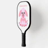 Puppy Dog Cute Cartoon persoonlijke Blush Pink Pickleball Paddle (Links)