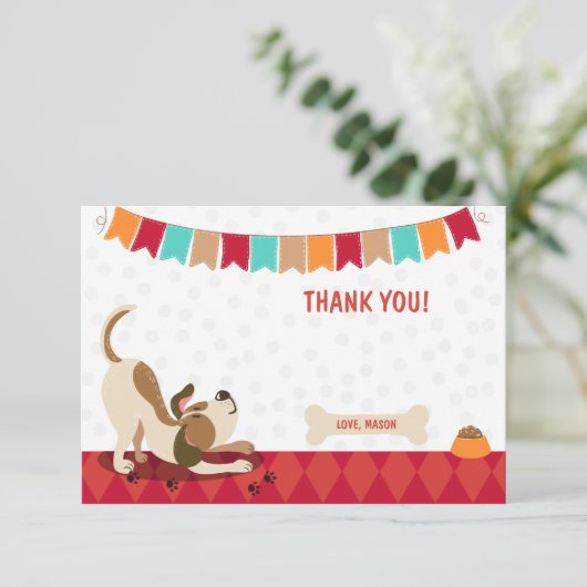 Puppy Dog Dank u Kaart Paw-Ty Paw Stropdas Jongen (Staand voorkant)