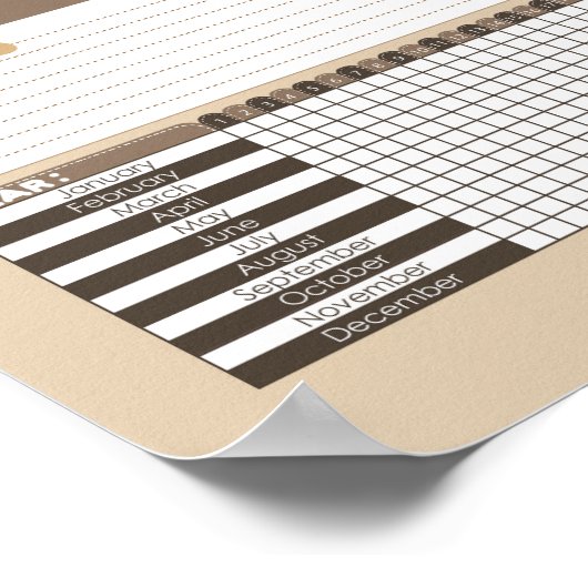 Puppy Dog Design Habit Tracker Poster (Hoek)