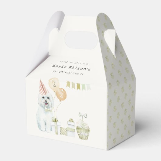 Puppy Dog elke dag in de leeftijd Bedankdoosjes (Achterkant)