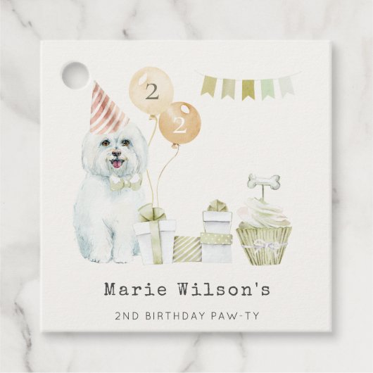 Puppy Dog elke dag in de leeftijd Bedankjes Labels (Voorkant)