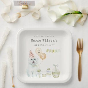 Puppy Dog elke dag in de leeftijd Papieren Bordje