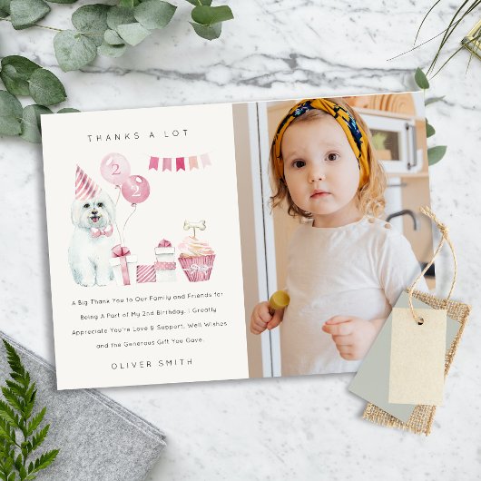 Puppy Dog elke dag van de leeftijd Foto Bedankkaart