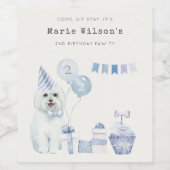 Puppy Dog elke dag van de leeftijd Wijn Etiket (Enkel label)